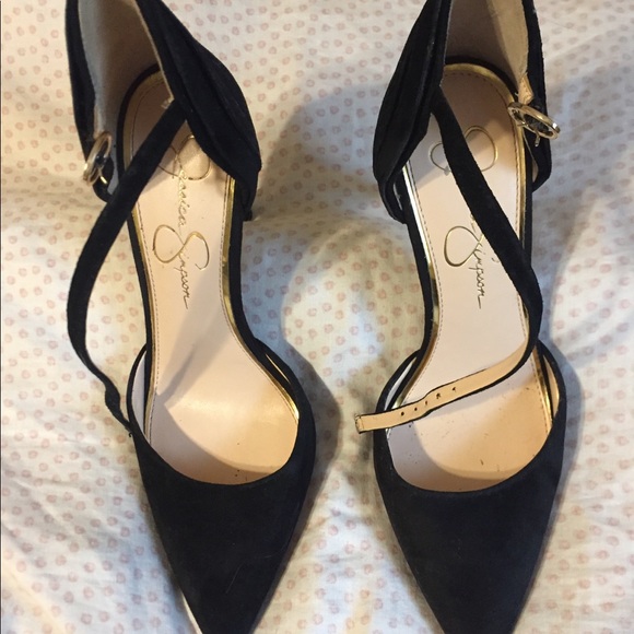 Jessica Simpson Shoes - Jessica Simpson heels black suede 7.5
